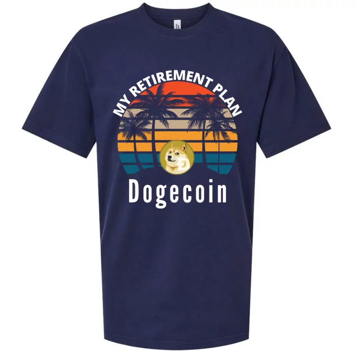 Funny Dogecoin My Retirement Plan Cryptocurrency Bitcoin BTC Sueded Cloud Jersey T-Shirt