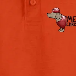 Fun Dachshund Merry Christmas Doxie Wiener Weenie Meaningful Gift Dry Zone Grid Performance Polo