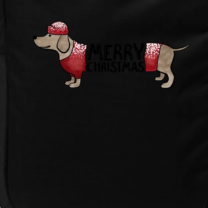 Fun Dachshund Merry Christmas Doxie Wiener Weenie Meaningful Gift Impact Tech Backpack