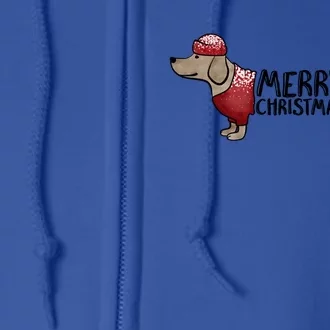 Fun Dachshund Merry Christmas Doxie Wiener Weenie Meaningful Gift Full Zip Hoodie