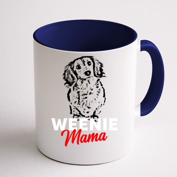 Funny Dachshund Mama Lover Weiner Dog Gift Front & Back Coffee Mug