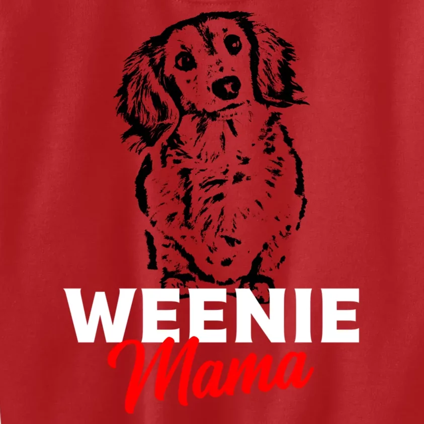 Funny Dachshund Mama Lover Weiner Dog Gift Kids Sweatshirt