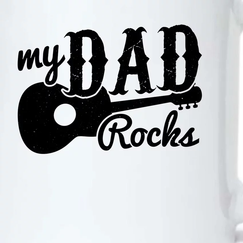 Fathers Day My Dad Rocks Music Lover Dad Meaningful Gift Black Color Changing Mug