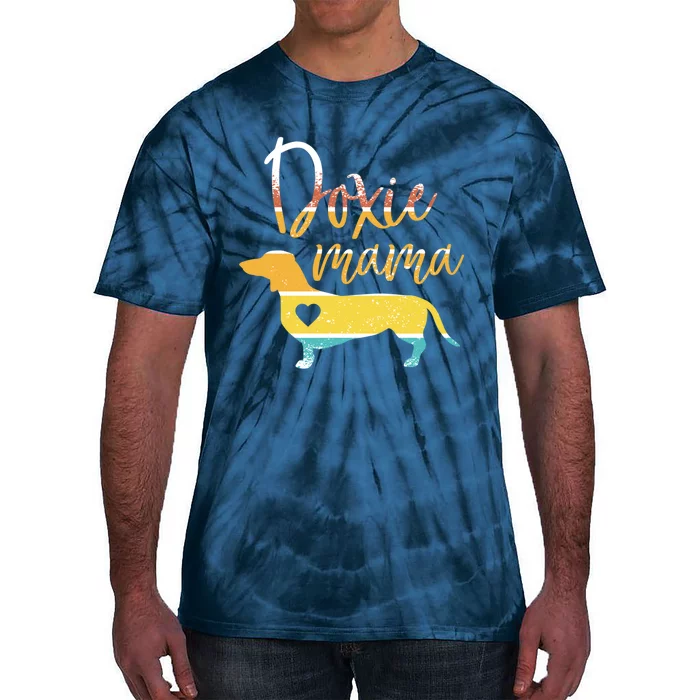 Funny Doxie Mama Dachshund Lovers Gift Tie-Dye T-Shirt