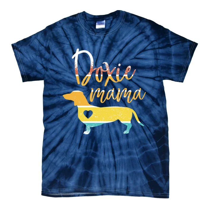 Funny Doxie Mama Dachshund Lovers Gift Tie-Dye T-Shirt