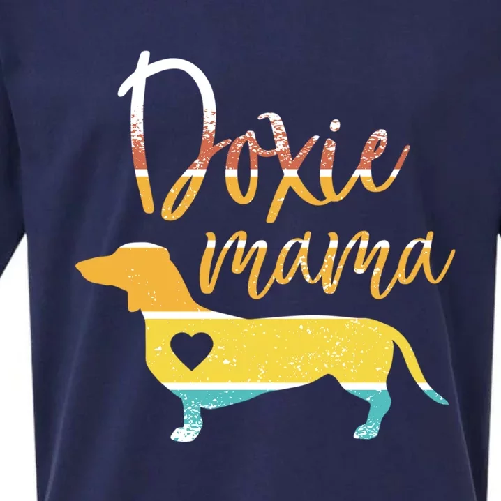 Funny Doxie Mama Dachshund Lovers Gift Sueded Cloud Jersey T-Shirt