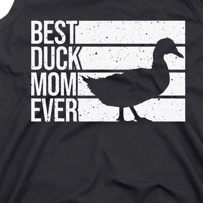 Funny Duck Mom Art For Womens Mother's Day Duck Lovers Cute Tank Top