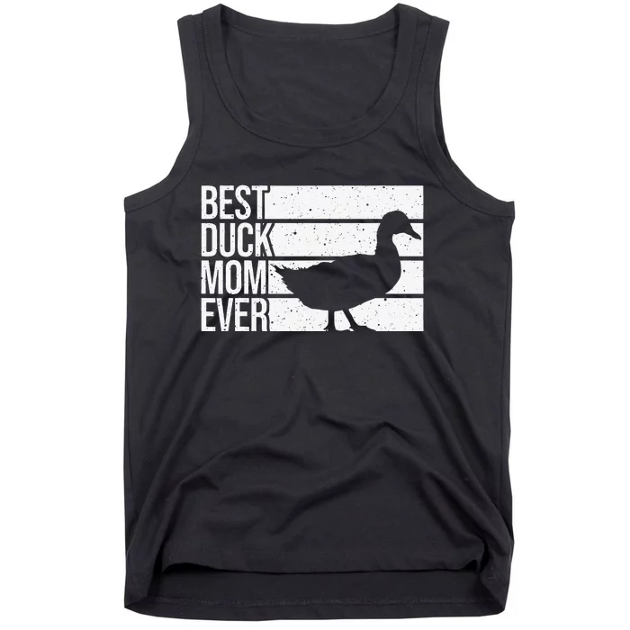 Funny Duck Mom Art For Womens Mother's Day Duck Lovers Cute Tank Top