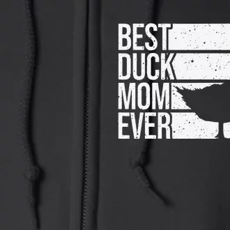 Funny Duck Mom Art For Womens Mother's Day Duck Lovers Cute Full Zip Hoodie