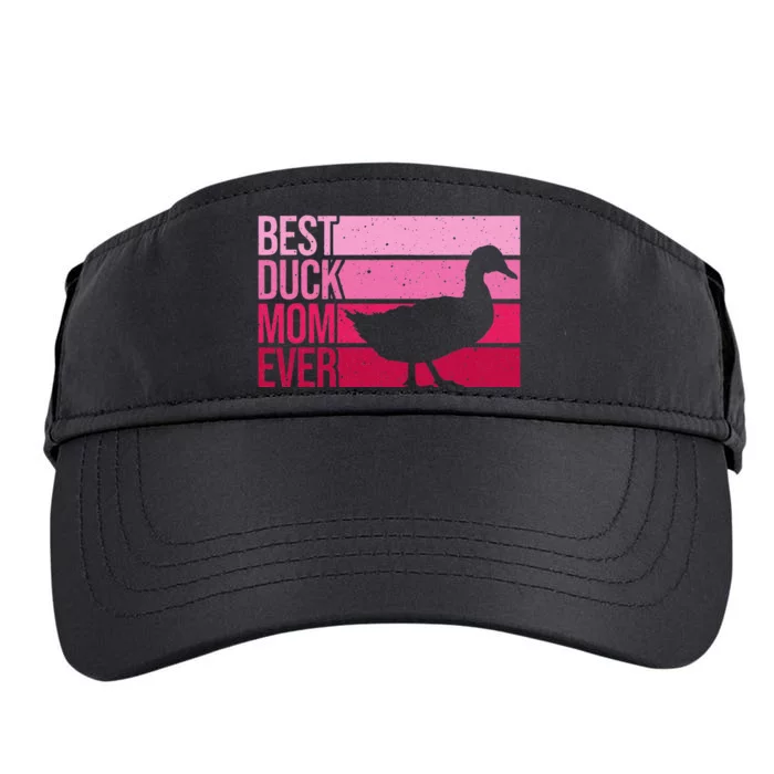 Funny Duck Mom Art For Womens Mother's Day Duck Lovers Adult Drive Performance Visor