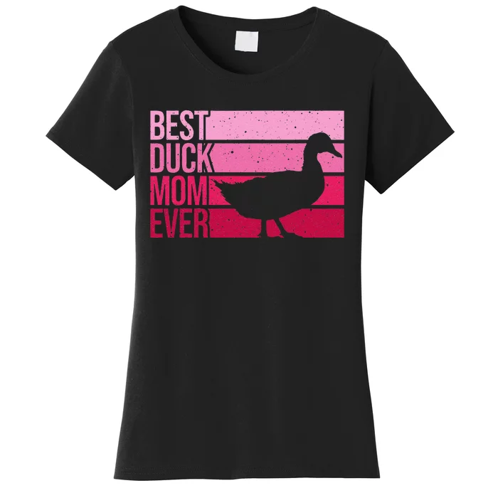 Funny Duck Mom Art For Womens Mother's Day Duck Lovers Women's T-Shirt