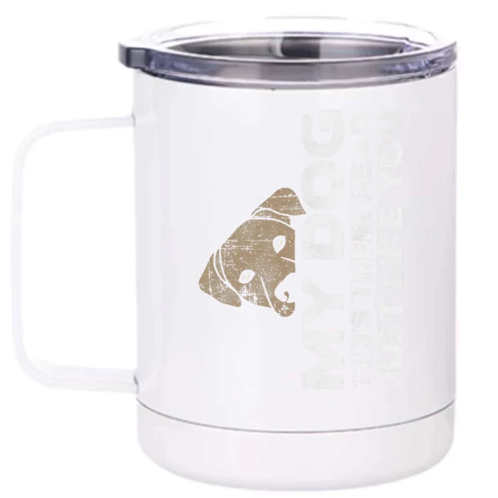 Funny Dog, My Dog Tilts Head Like You Tee, Dog Front & Back 12oz Stainless Steel Tumbler Cup