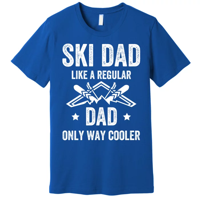 Fathers Day Novelty For Cool Ski Dad Gift Premium T-Shirt