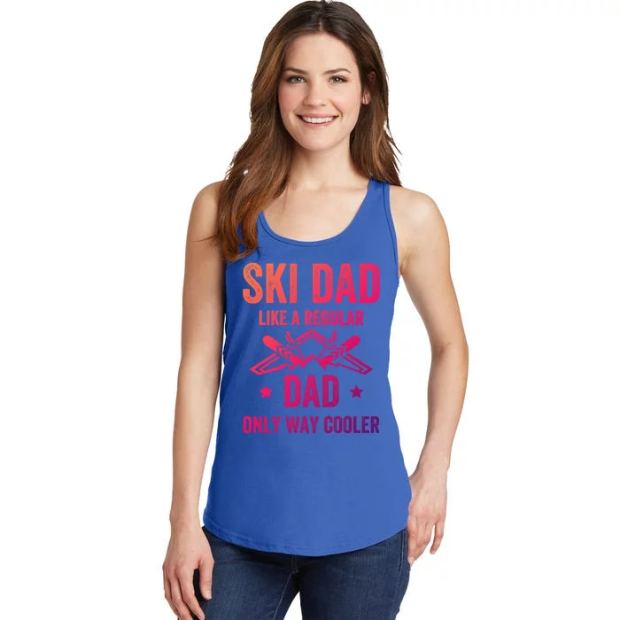 Fathers Day Novelty For Cool Ski Dad Gift Ladies Essential Tank