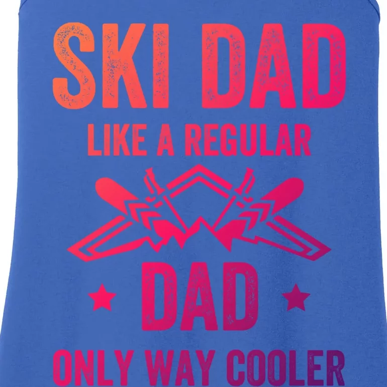 Fathers Day Novelty For Cool Ski Dad Gift Ladies Essential Tank