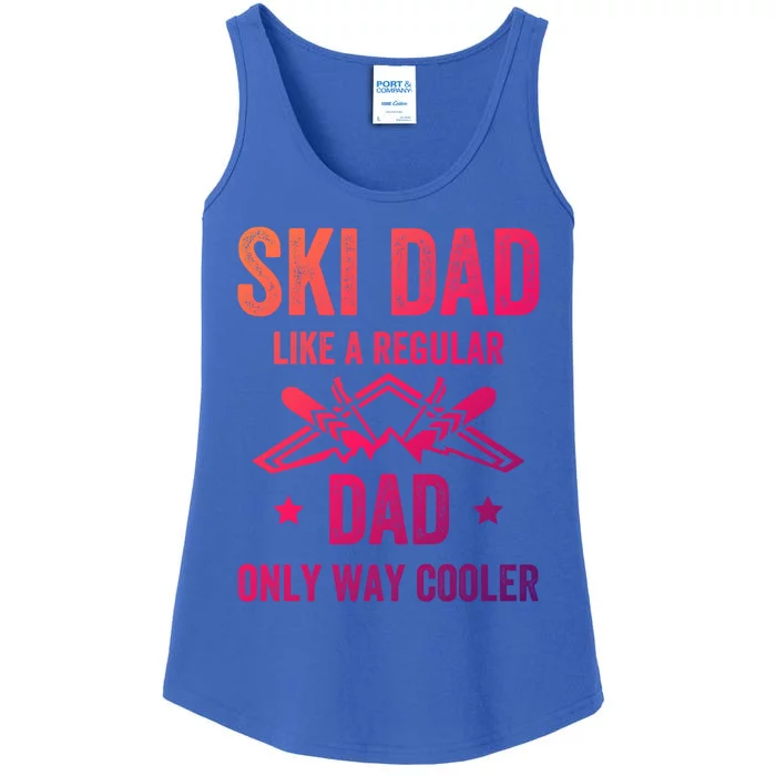 Fathers Day Novelty For Cool Ski Dad Gift Ladies Essential Tank