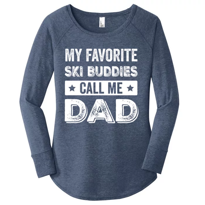 Fathers Day Novelty For Funny Ski Dad Great Gift Women's Perfect Tri Tunic Long Sleeve Shirt