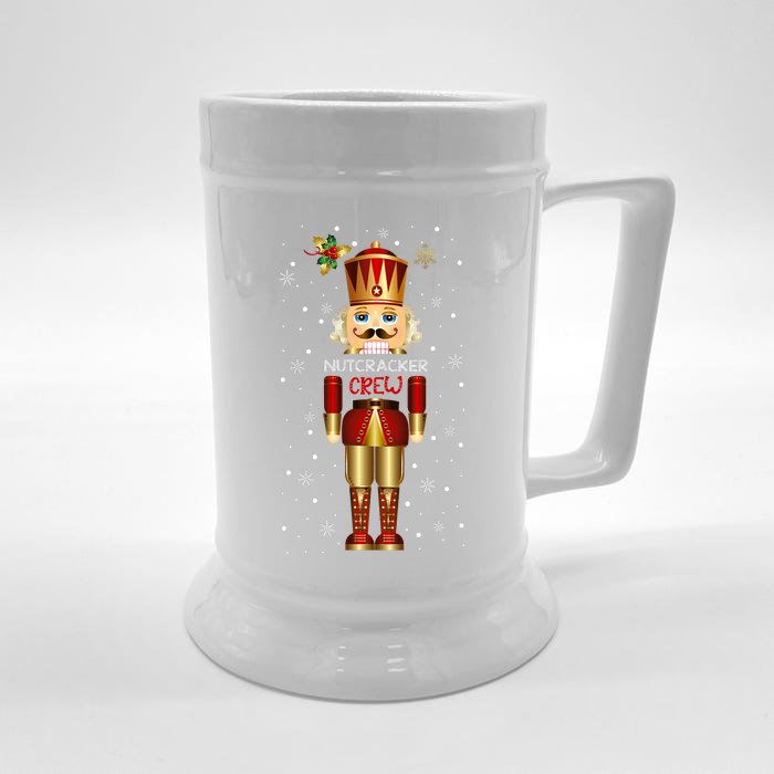 Funny Deez Nuts Nutcracker Crew Christmas Xmas Front & Back Beer Stein