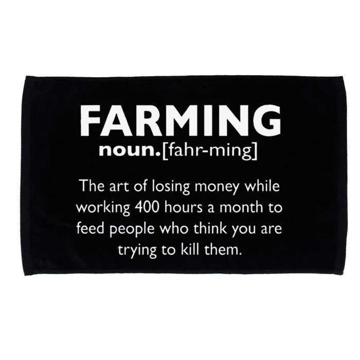 Farming Definition Noun Gift Funny Farmer Microfiber Hand Towel