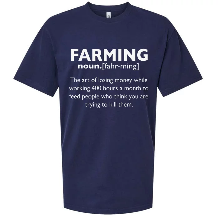 Farming Definition Noun Gift Funny Farmer Sueded Cloud Jersey T-Shirt