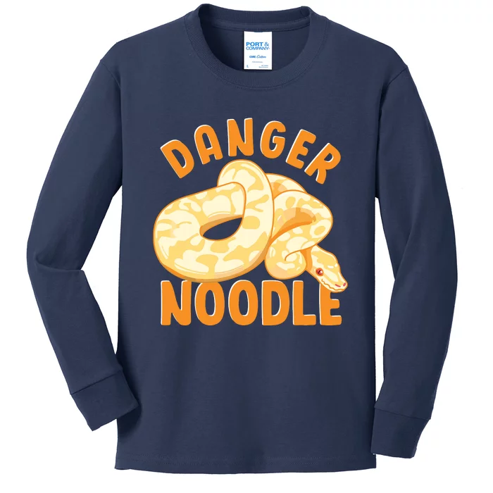 Funny Danger Noodle Snake Boy Snakes Meme Ball Python Kids Long Sleeve Shirt