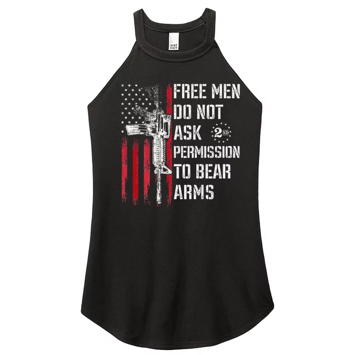 Free Do Not Ask Permission To Bear Arms Women’s Perfect Tri Rocker Tank