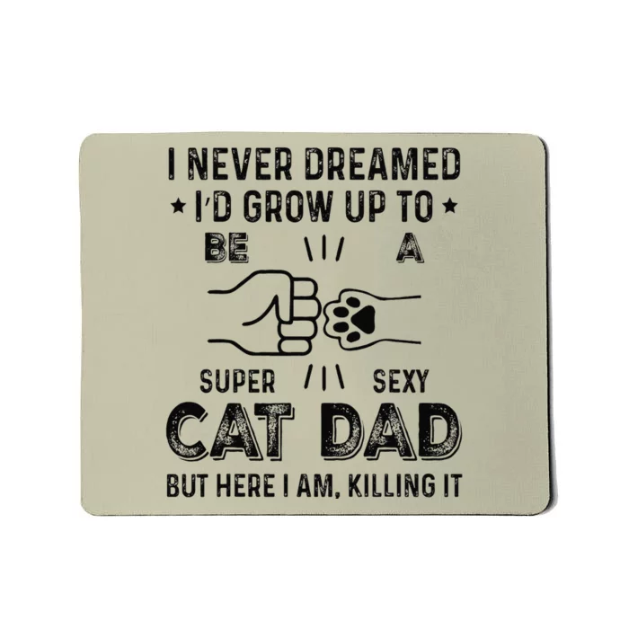 Fathers Day Novelty For Funny Cat Dad Mousepad