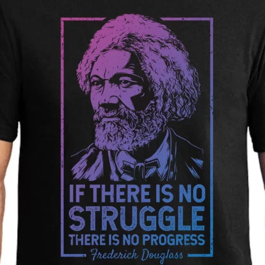 Frederick Douglas No Struggle Progress Black History Gift Pajama Set