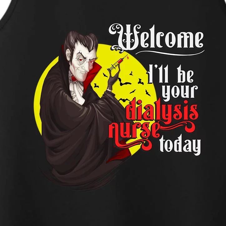 Funny Dialysis Nurse A Vampire Dialysis Nurse Gift Performance Tank