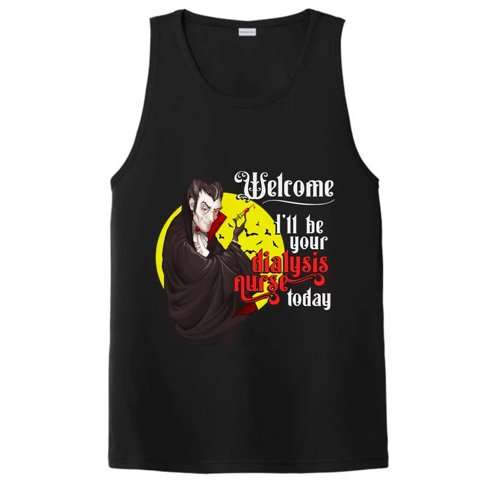 Funny Dialysis Nurse A Vampire Dialysis Nurse Gift Performance Tank