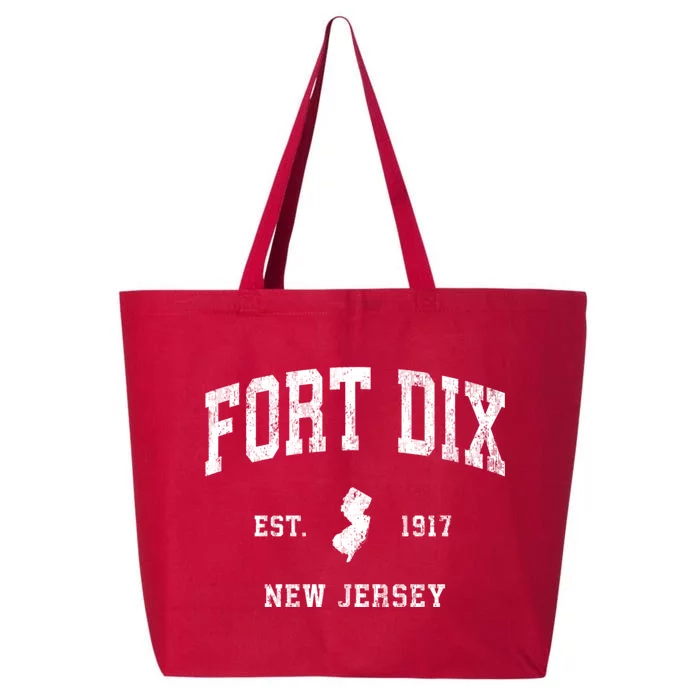 Fort Dix New Jersey Nj Vintage Athletic 25L Jumbo Tote