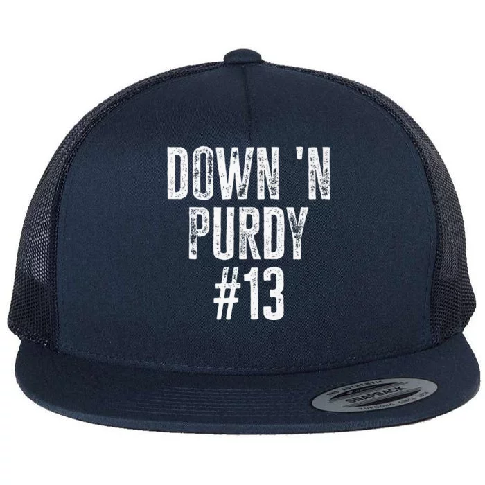 Football Down 'N Purdy 13 Purdy American Quarterback Flat Bill Trucker Hat