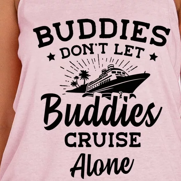 Friends Do Not Let Buddies Cruise Alone Cruise Lover Cute Gift Women's Knotted Racerback Tank