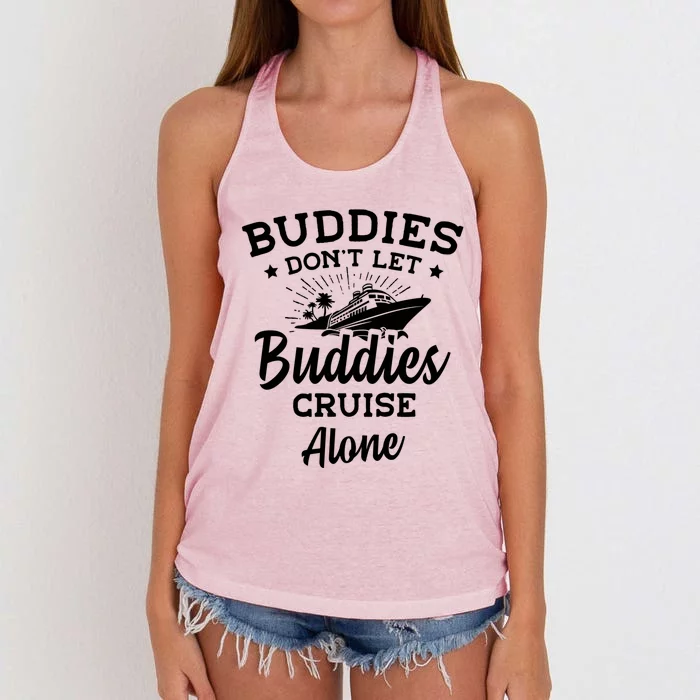 Friends Do Not Let Buddies Cruise Alone Cruise Lover Cute Gift Women's Knotted Racerback Tank