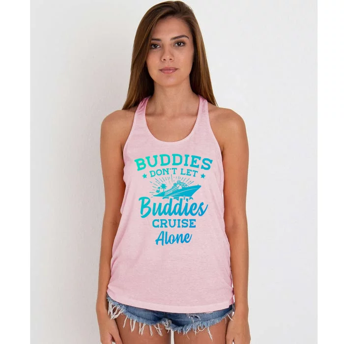 Friends Do Not Let Buddies Cruise Alone Cruise Lover Cute Gift Women's Knotted Racerback Tank