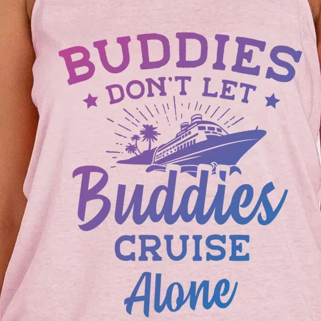 Friends Do Not Let Buddies Cruise Alone Cruise Lover Cute Gift Women's Knotted Racerback Tank