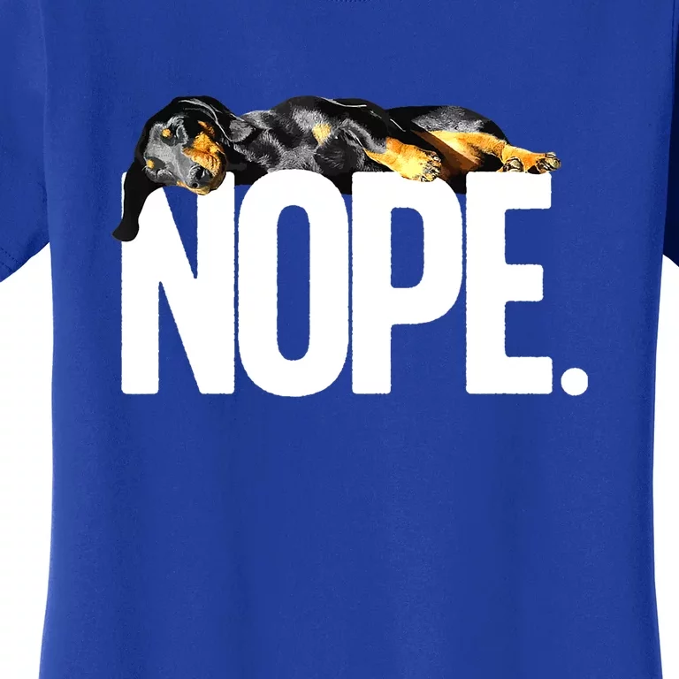 Funny Dachshund Nope Weiner Lovers Gift Women's T-Shirt