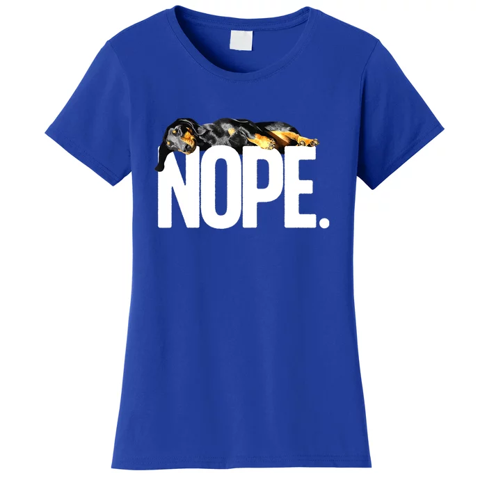 Funny Dachshund Nope Weiner Lovers Gift Women's T-Shirt