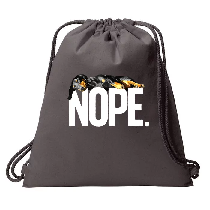 Funny Dachshund Nope Weiner Lovers Gift Drawstring Bag