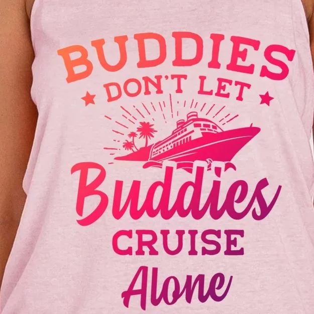 Friends Do Not Let Buddies Cruise Alone Cruise Lover Cute Gift Women's Knotted Racerback Tank