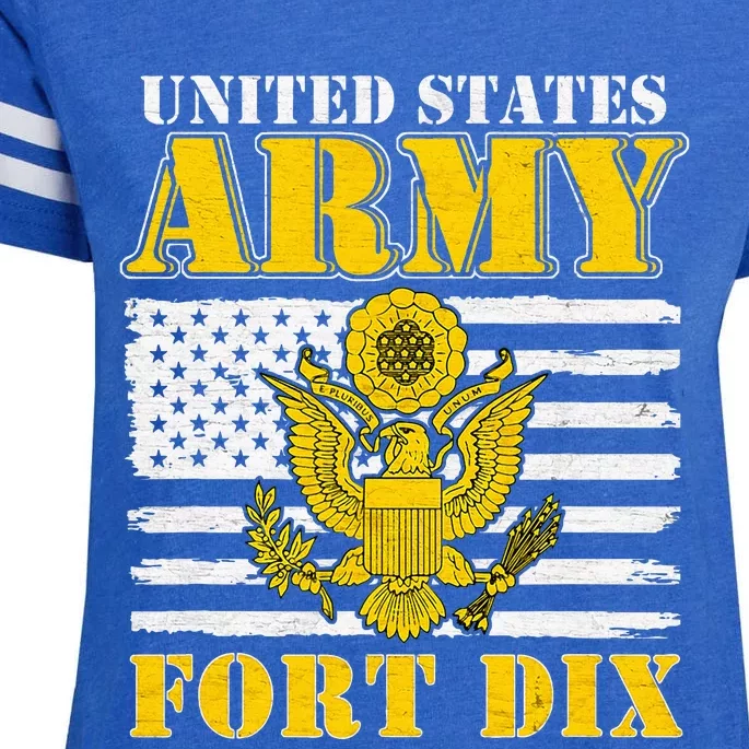 Fort Dix New Jersey Base Basic Training Nj Enza Ladies Jersey Football T-Shirt