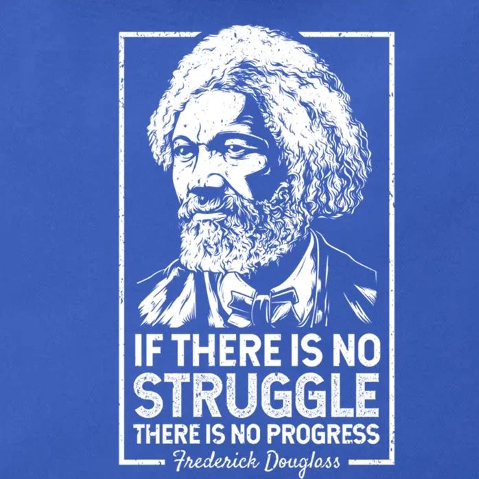 Frederick Douglas No Struggle Progress Black History Gift Zip Tote Bag