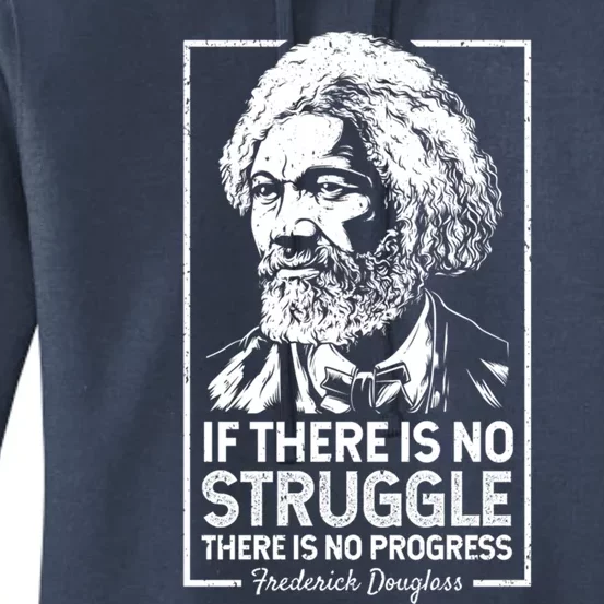 Frederick Douglas No Struggle Progress Black History Gift Women's Pullover Hoodie