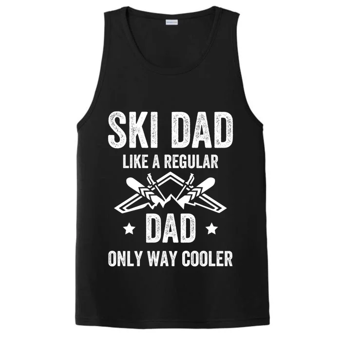 Fathers Day Novelty For Cool Ski Dad Gift Performance Tank