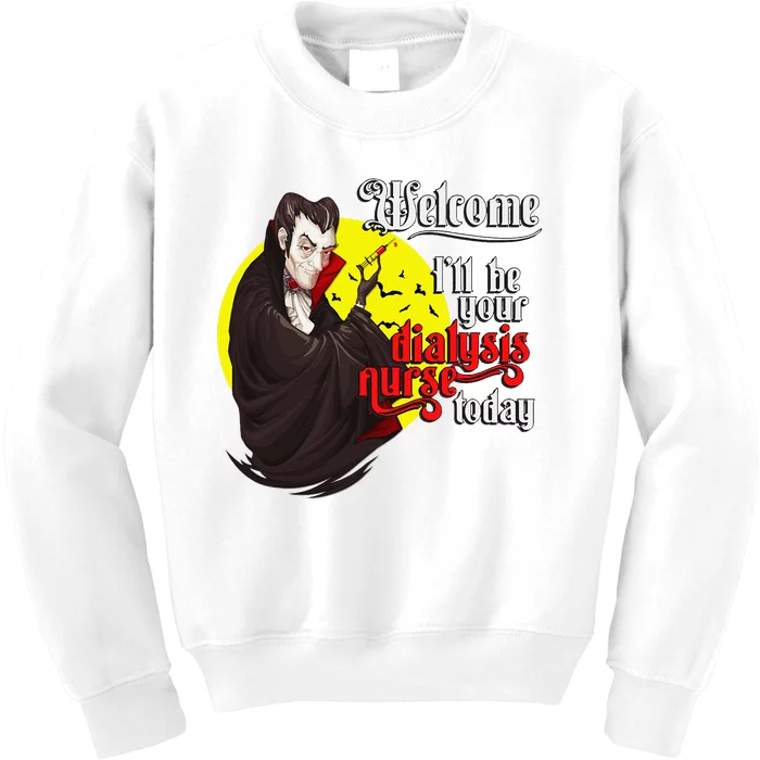 Funny Dialysis Nurse A Vampire Dialysis Nurse Kids Sweatshirt