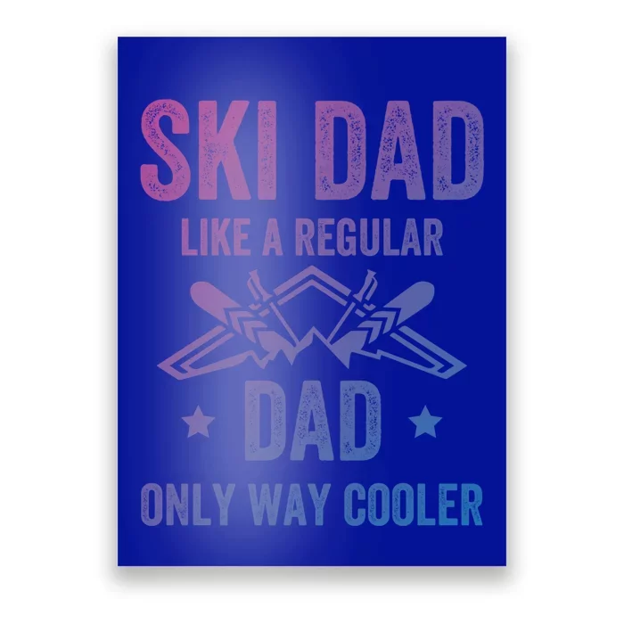 Fathers Day Novelty For Cool Ski Dad Gift Poster