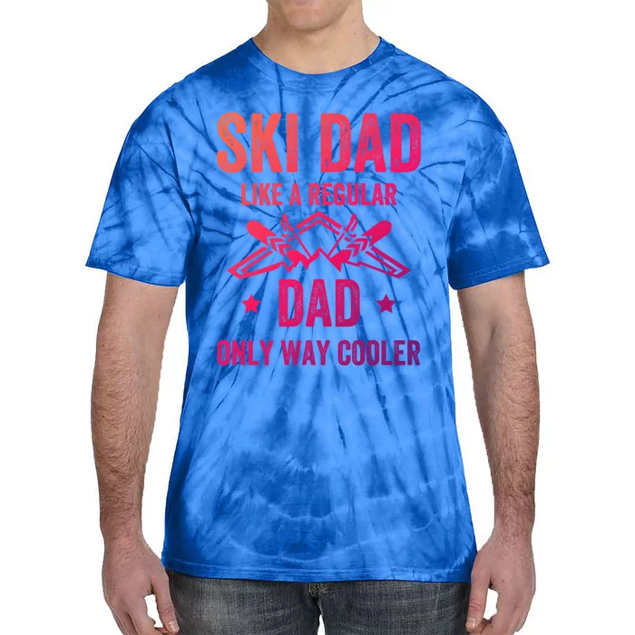 Fathers Day Novelty For Cool Ski Dad Gift Tie-Dye T-Shirt