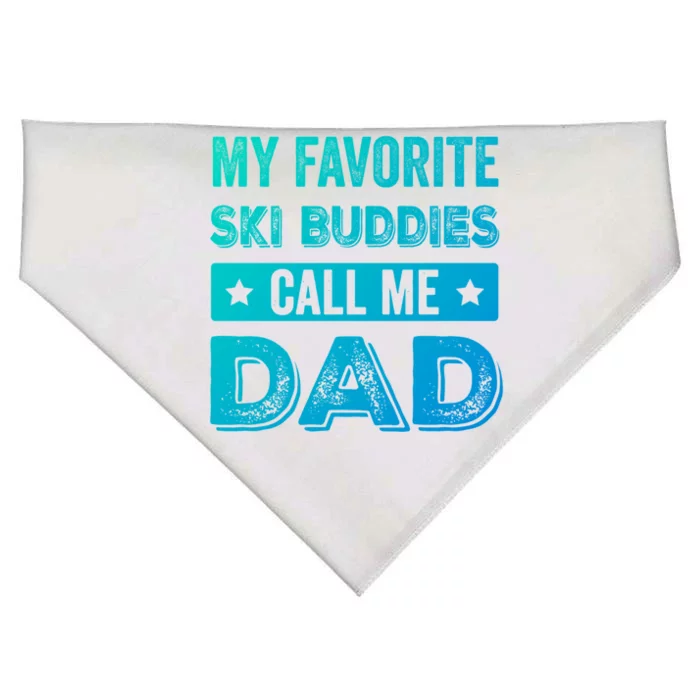 Fathers Day Novelty For Funny Ski Dad Gift USA-Made Doggie Bandana