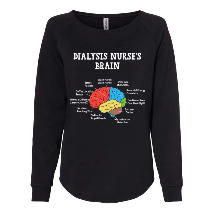 Funny Dialysis Nurse Brain Anatomy Nephrology Nursing Gift Womens California Wash Sweatshirt