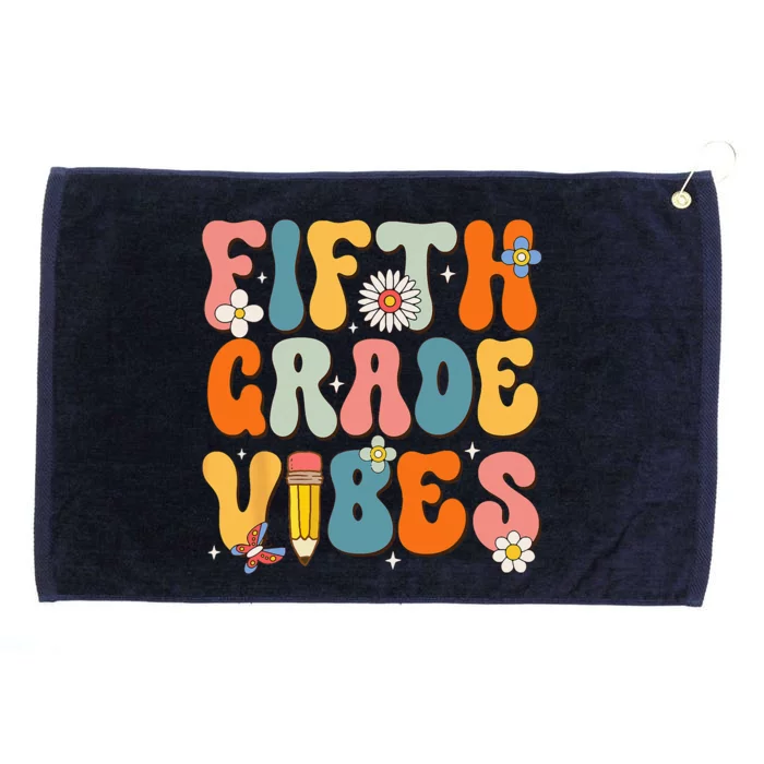 First Day Of School Fifth Grade Vibes Back To School Grommeted Golf Towel